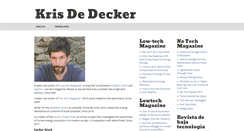 Desktop Screenshot of krisdedecker.org